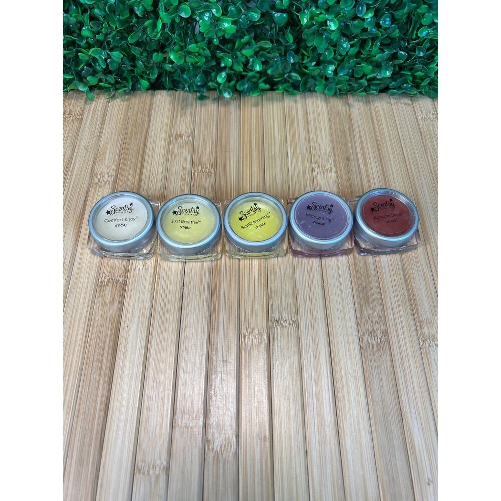 Bundle Of 5  Scentsy Wax Melts Testers Samples Sunlit Morning Just Breathe & mor